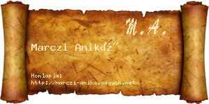 Marczi Anikó névjegykártya