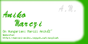 aniko marczi business card